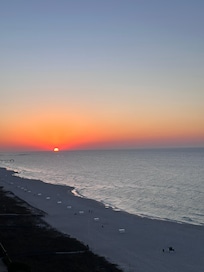 Sunrise captured from our balcony on the last morning of our stay.