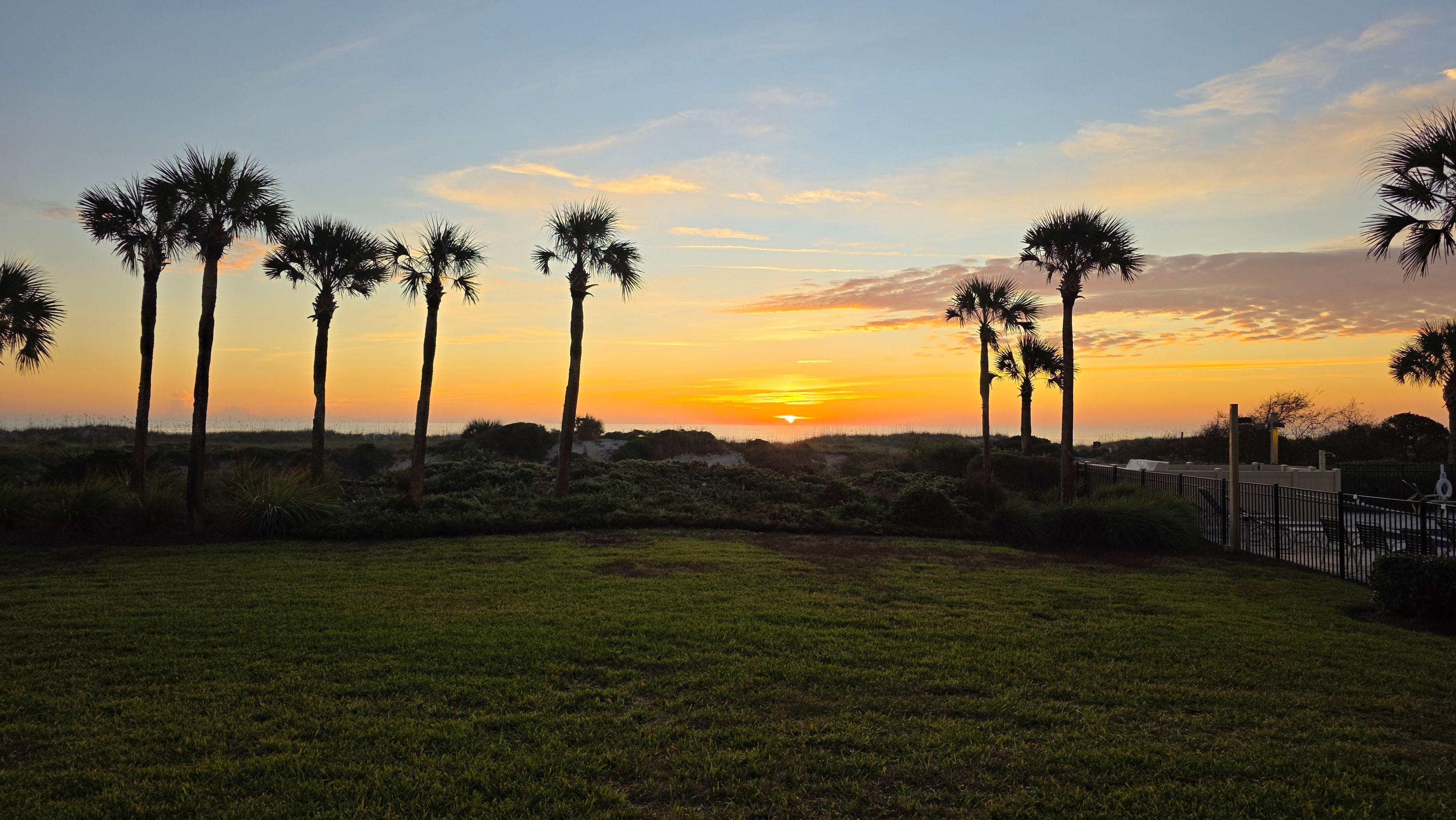 Sunrise from the porch.