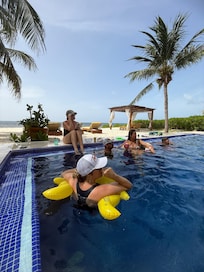 Beautiful well-maintained pools overlooking the ocean