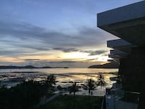 The sun rise from the room