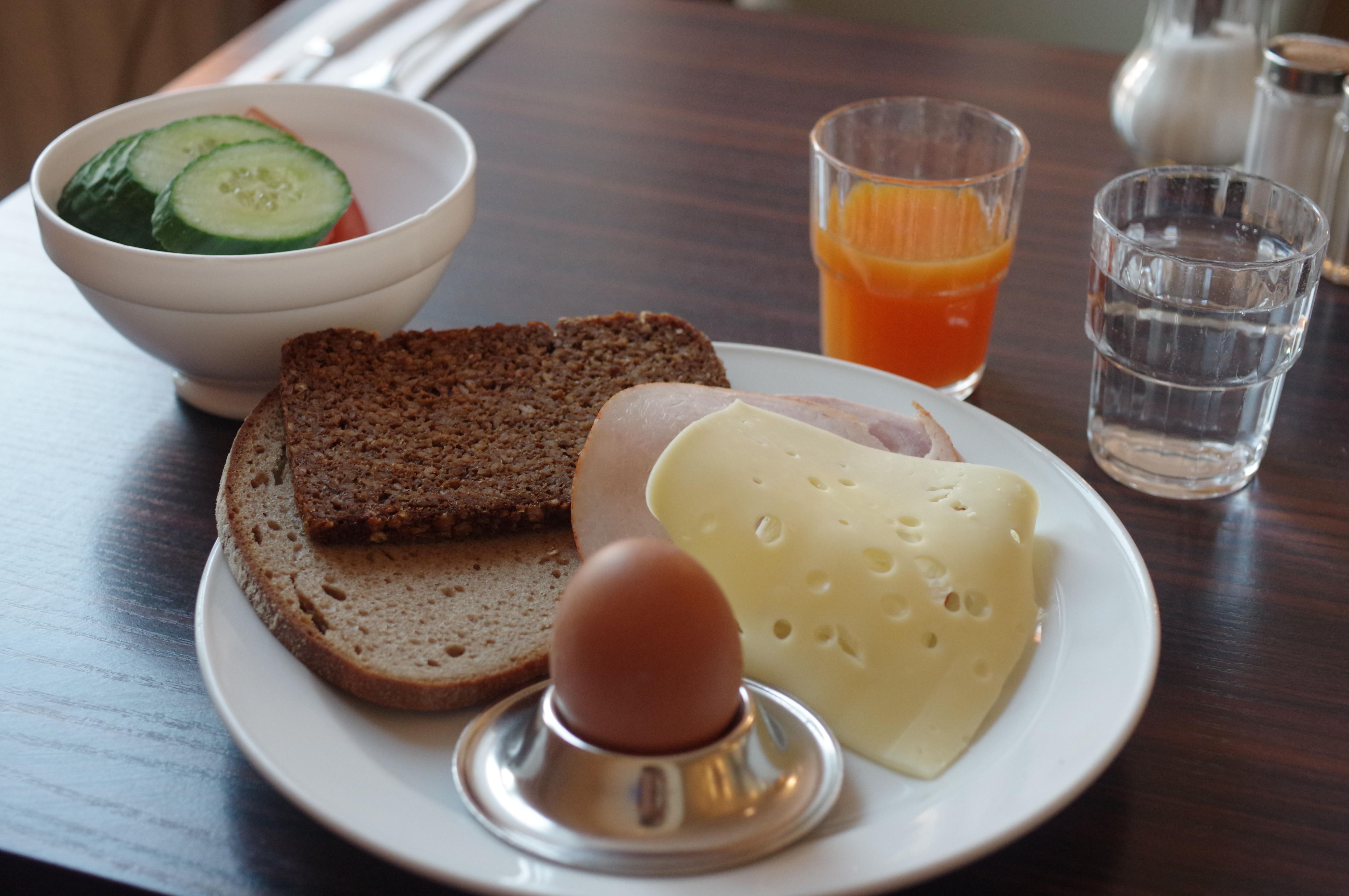 Typical continental breakfast.