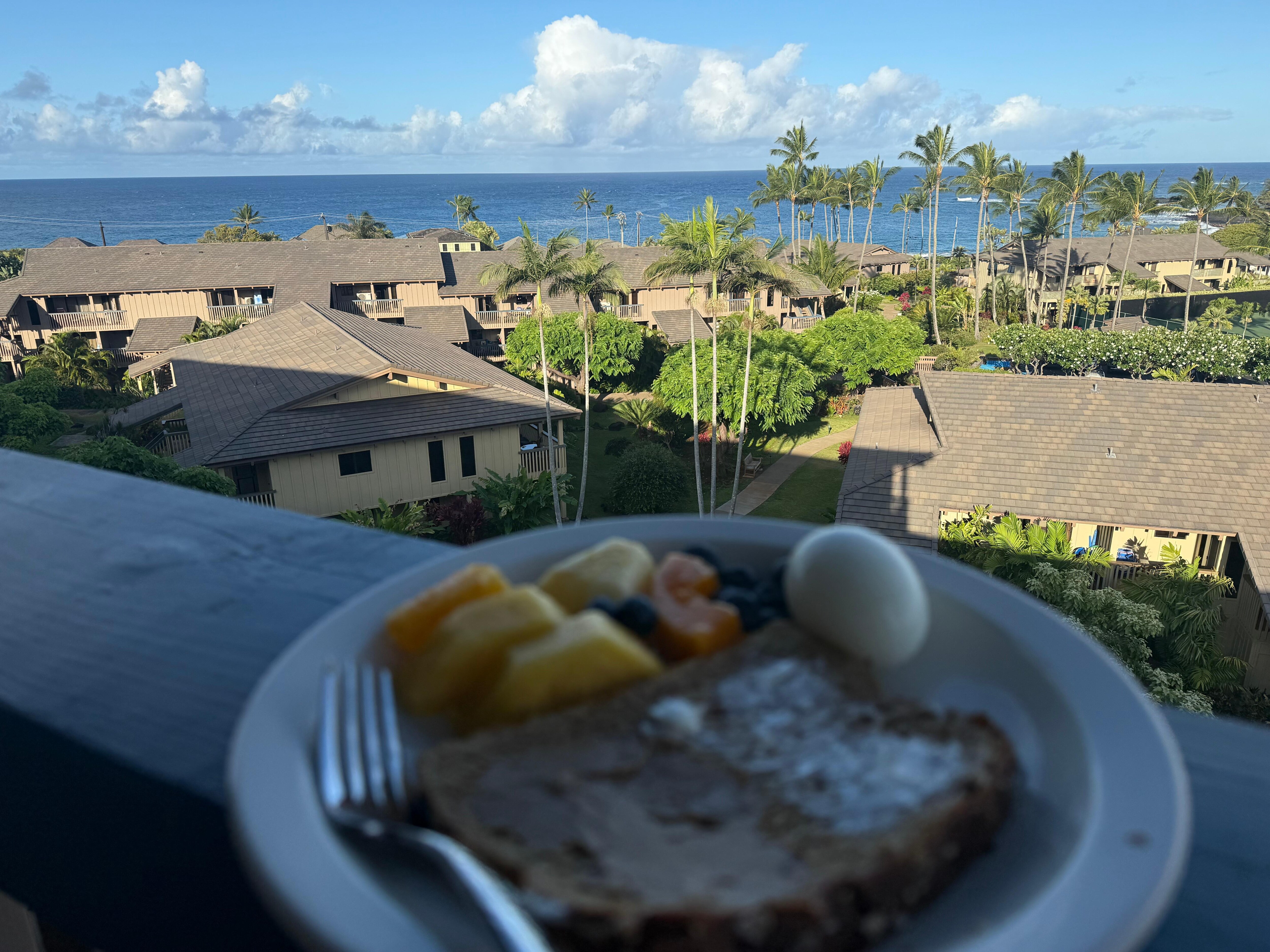 Breakfast with ocean view and breeze 