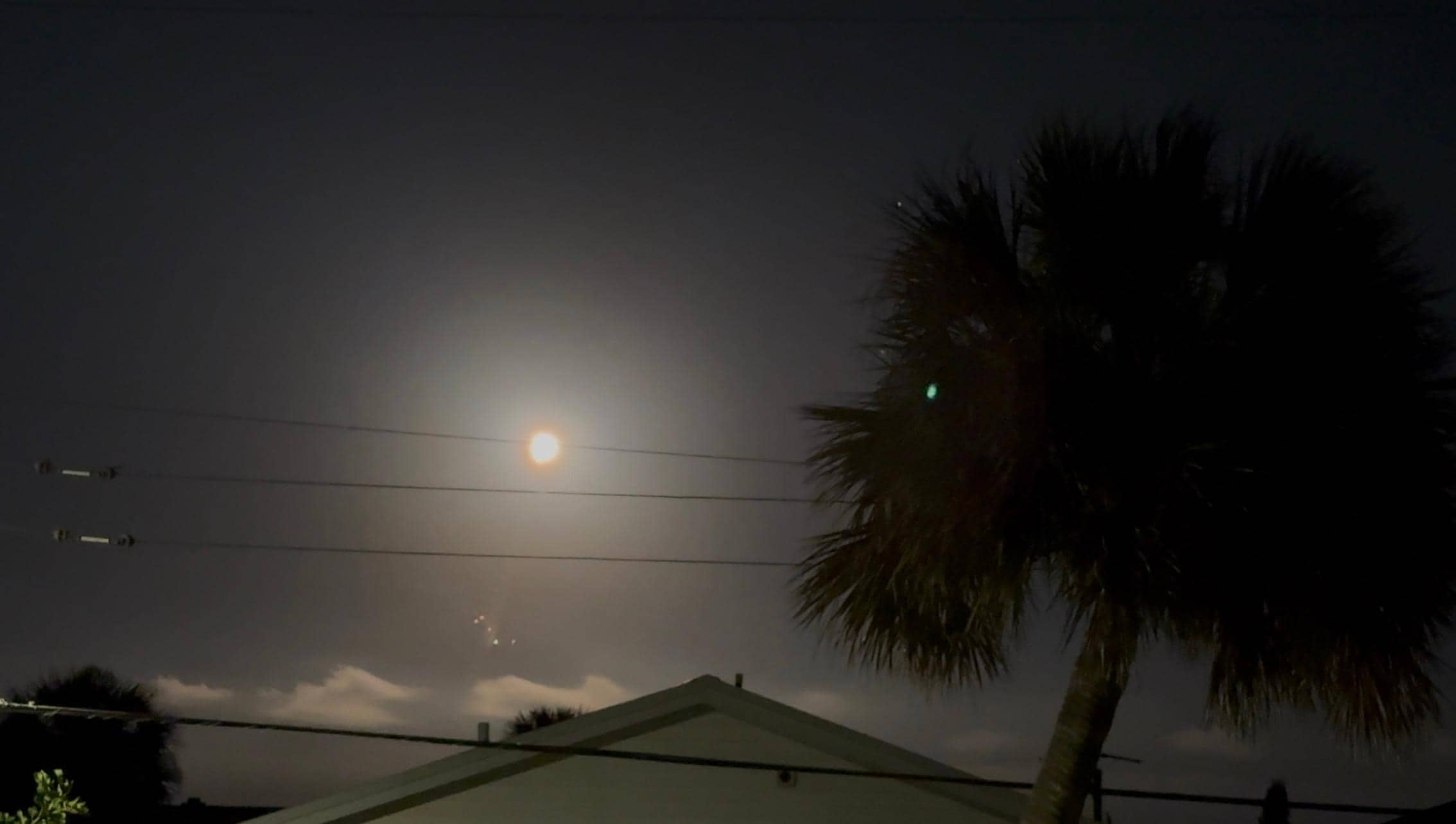 Satellite after liftoff from private back porch