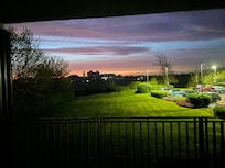 Sun rise of York race course (view from our room)