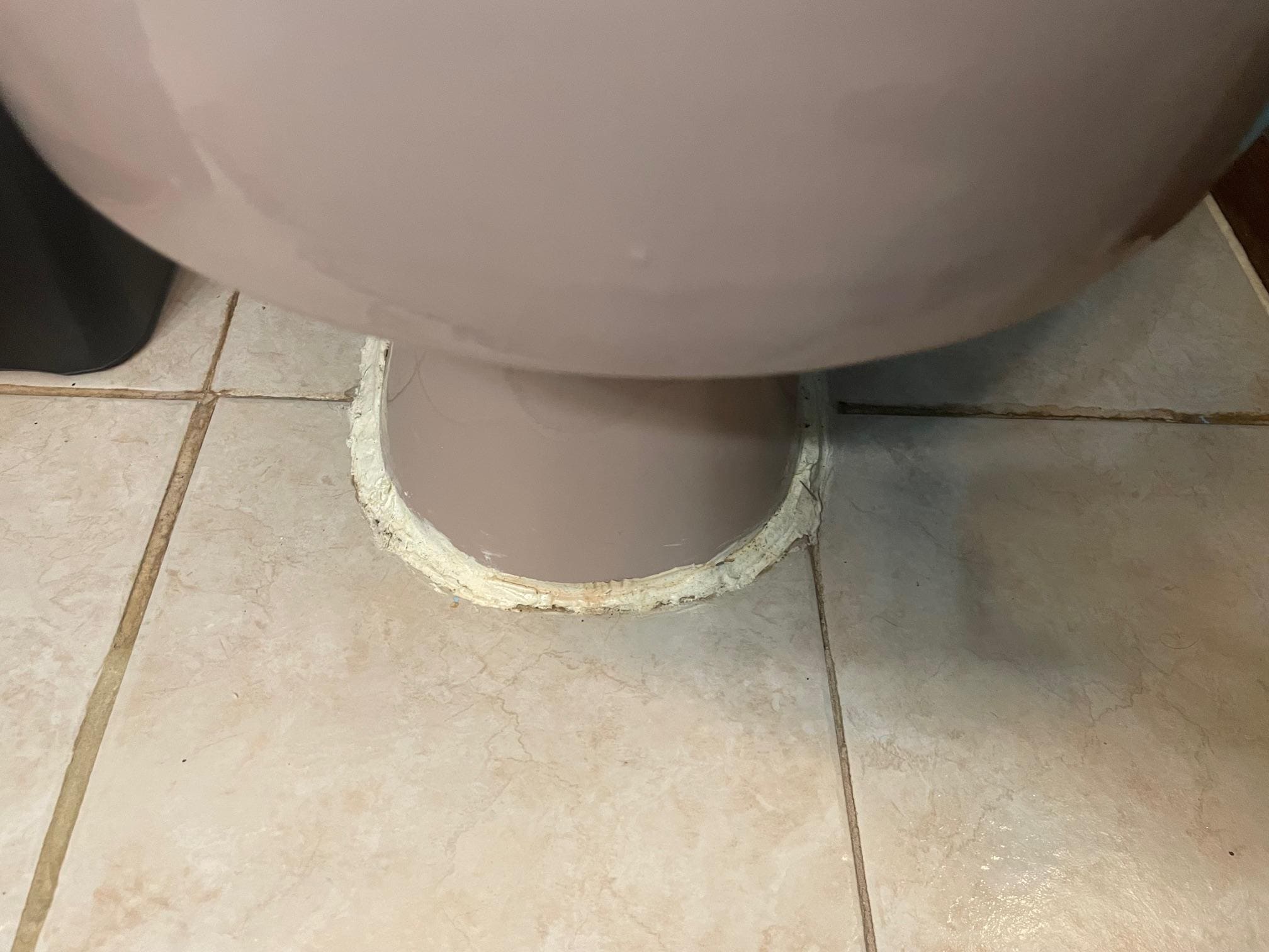 Toilet repair attempt with foam