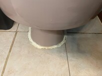 Toilet repair attempt with foam