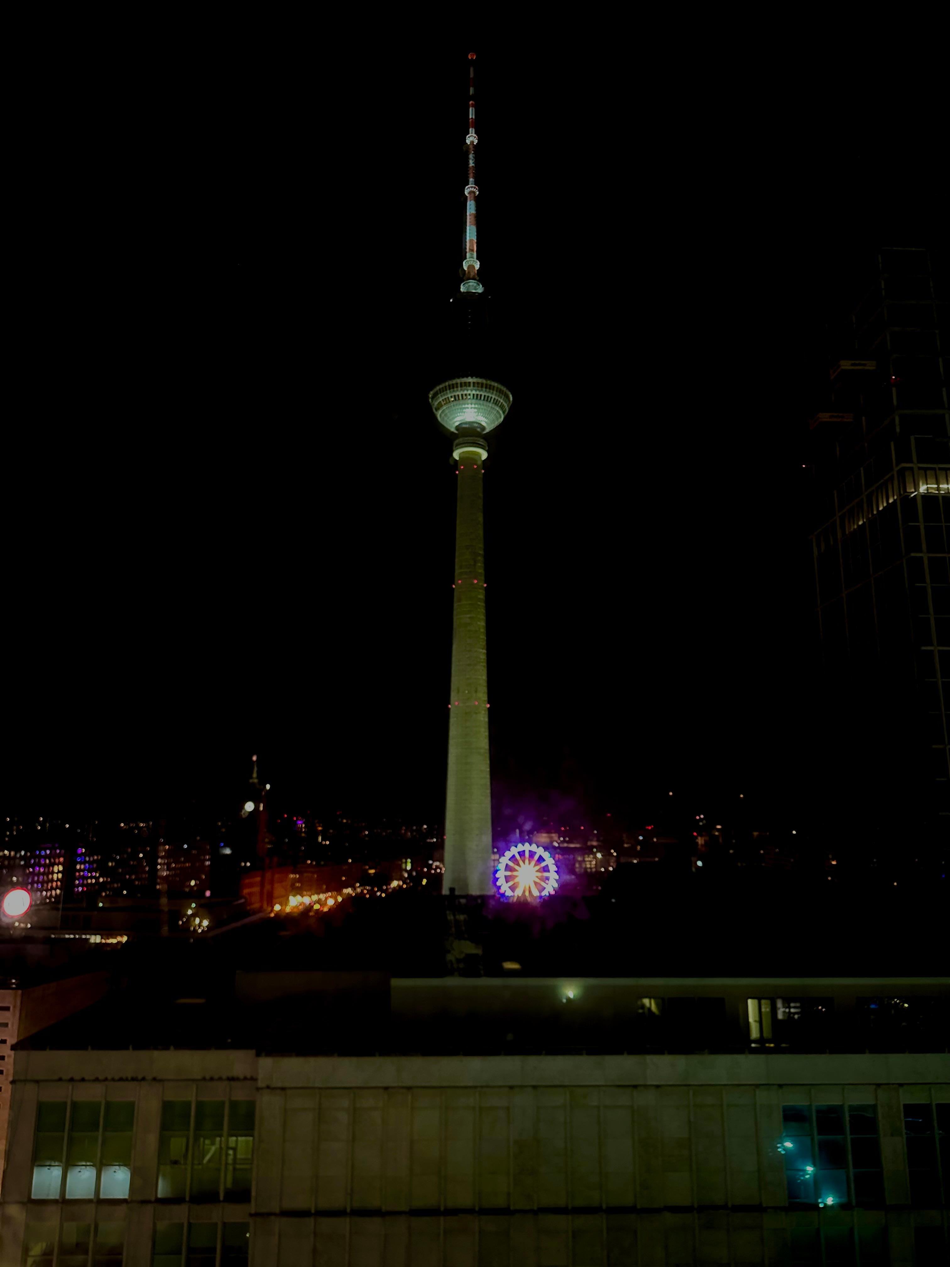 Night view from our room