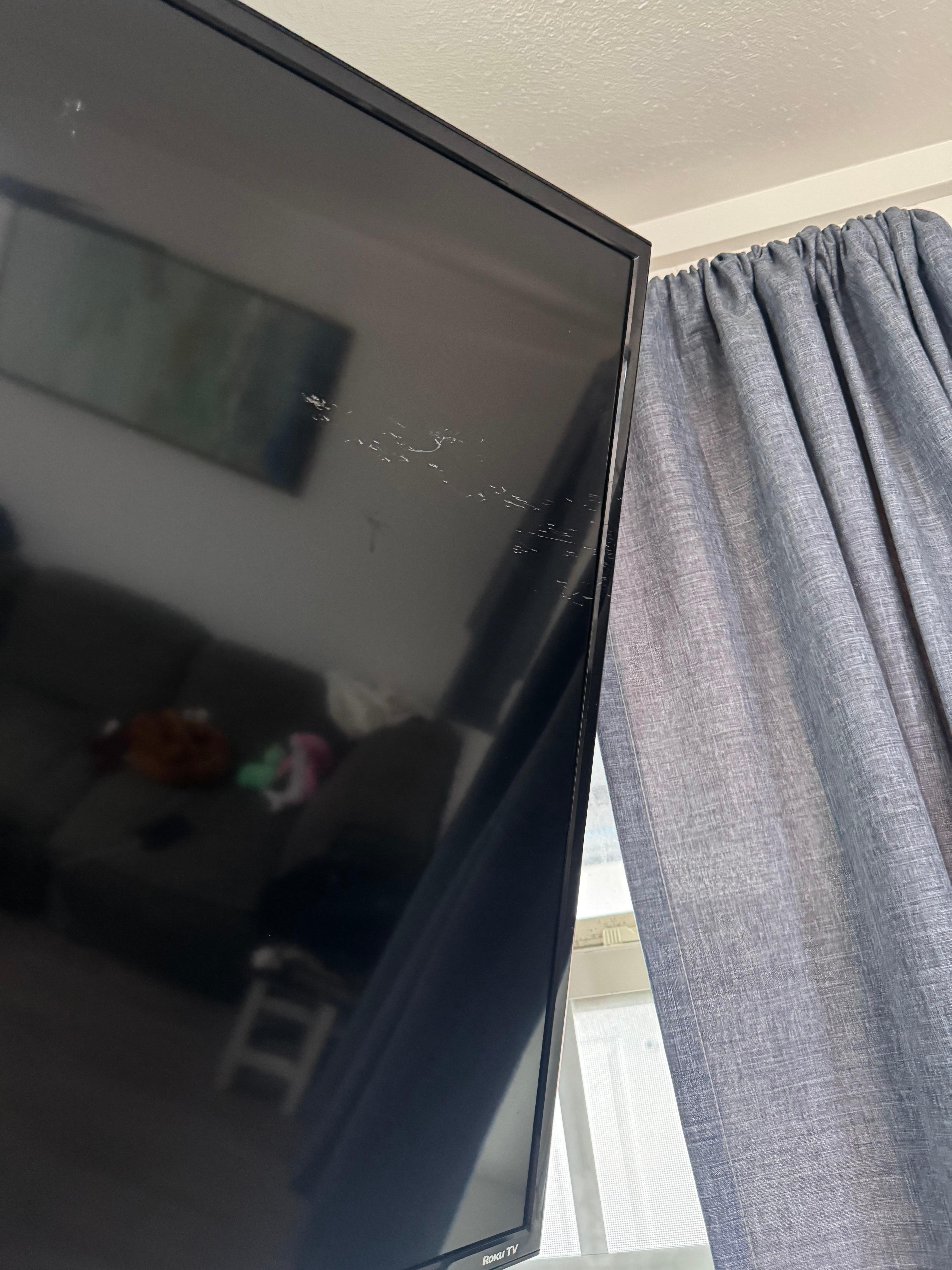 Scratched up TV