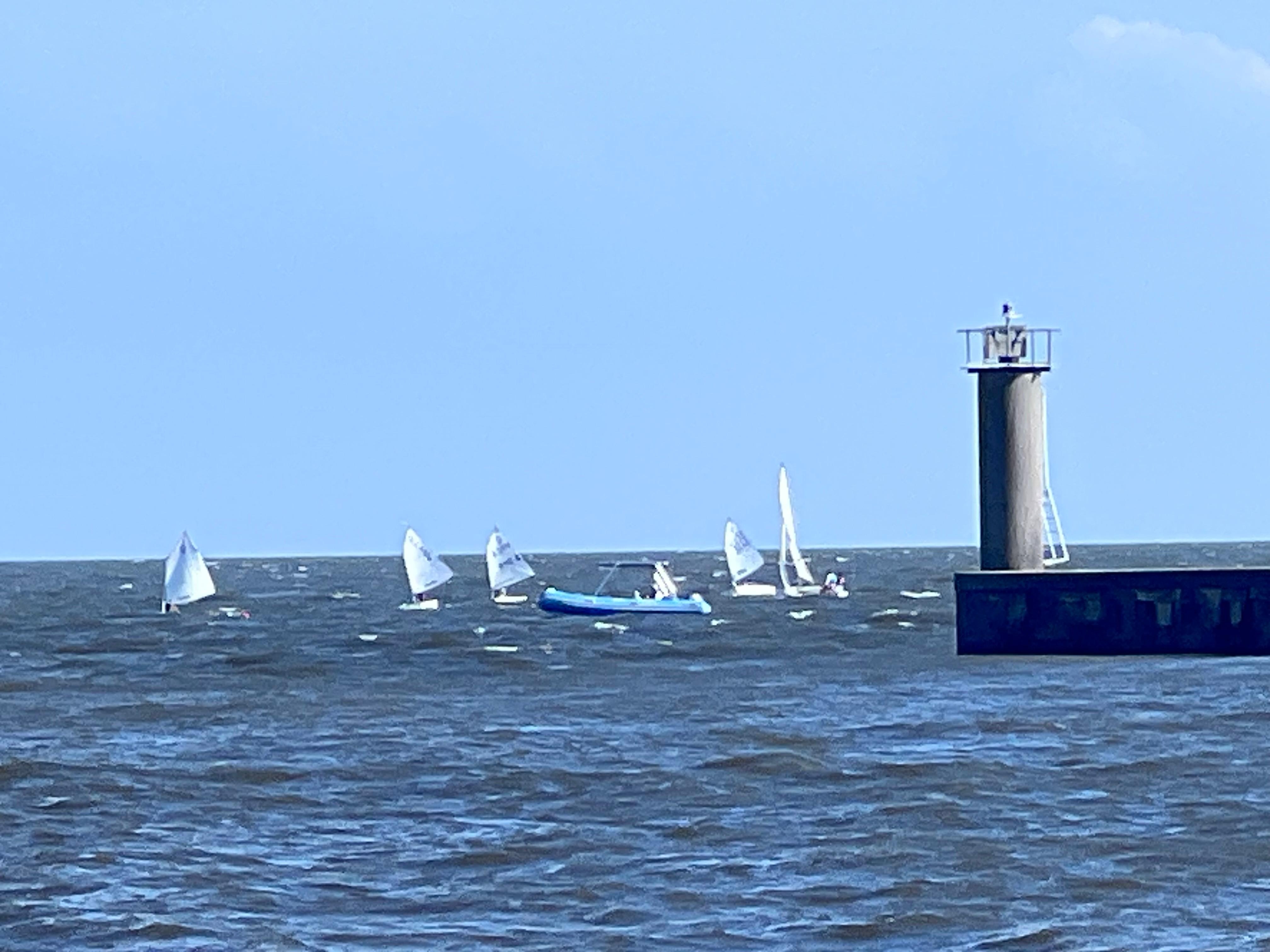Sailing club fleet on Lake Pontchartrain.