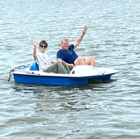 Paddle boating!