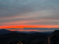 Beautiful sunset from the couch