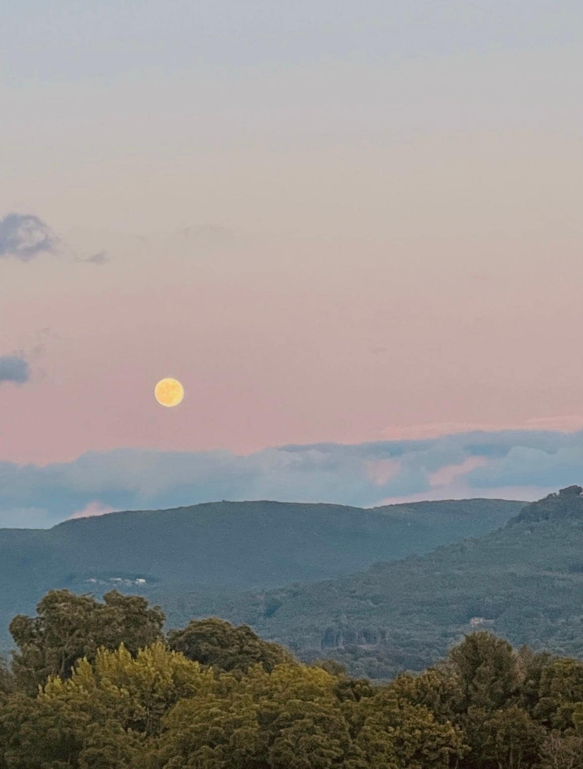 Full moon from the rooftop bar. 