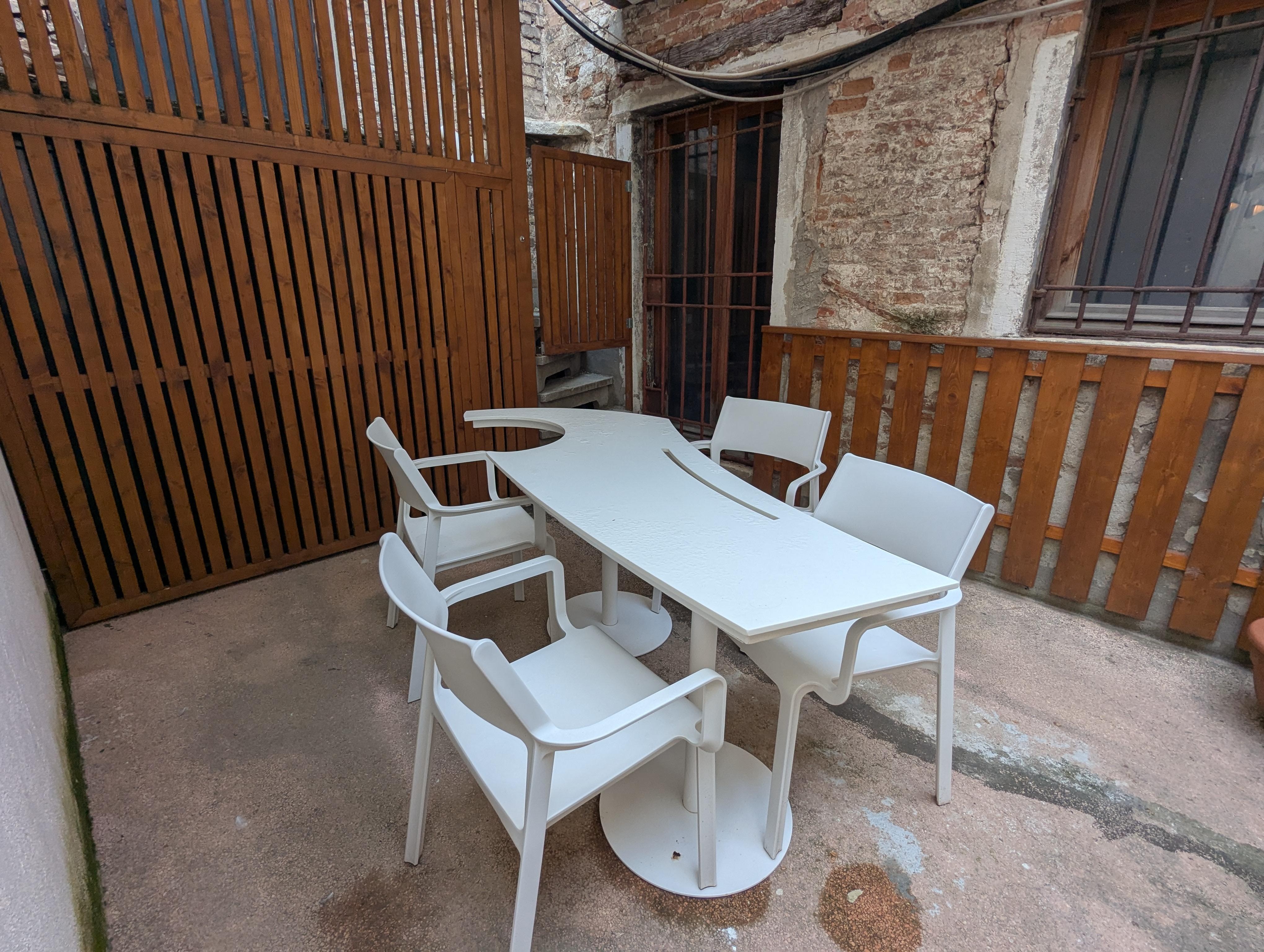 The "terrace" attached to the room. No view.