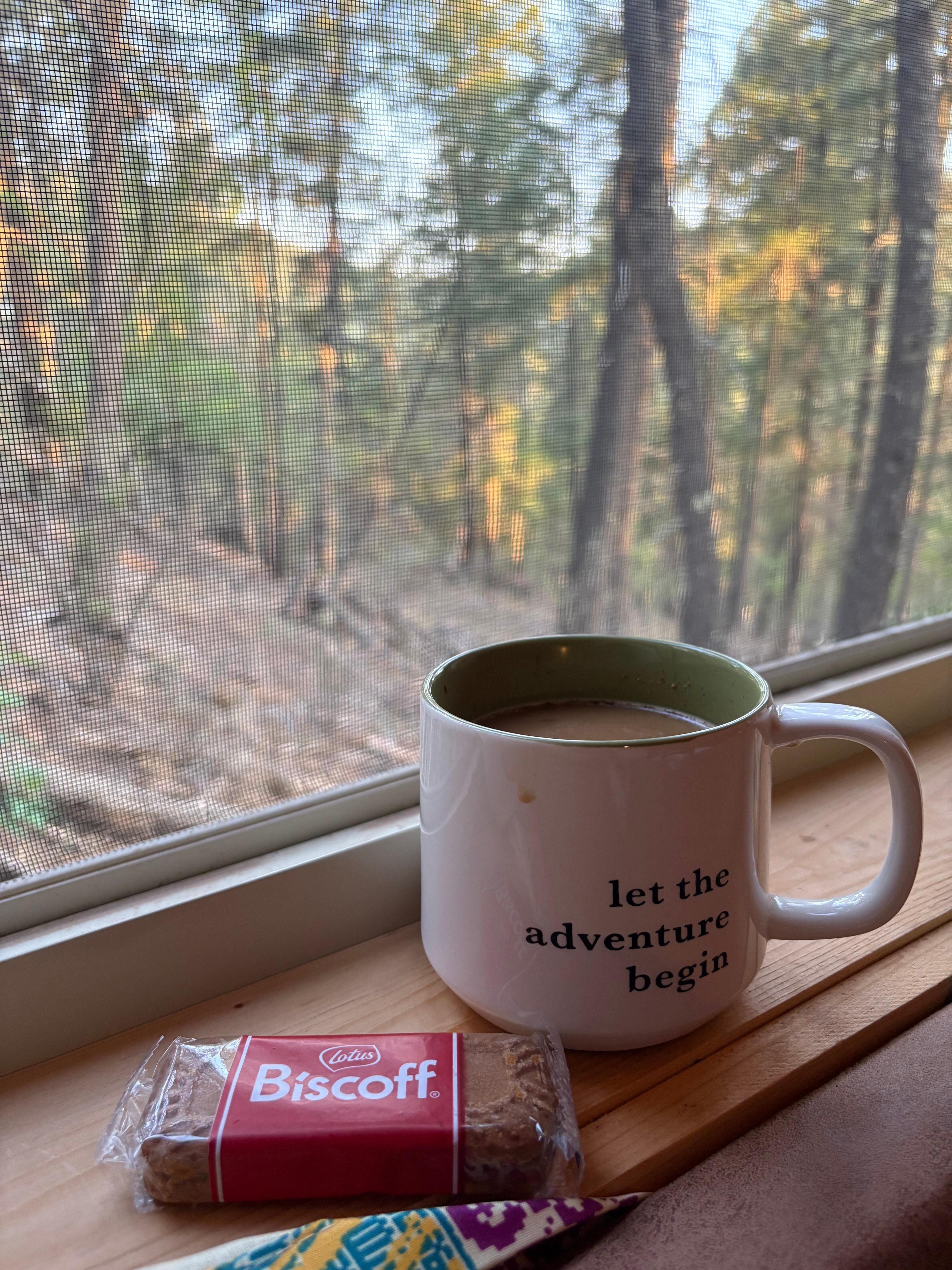 Morning coffee on the couch