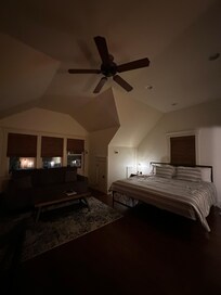 cozy bed & living area