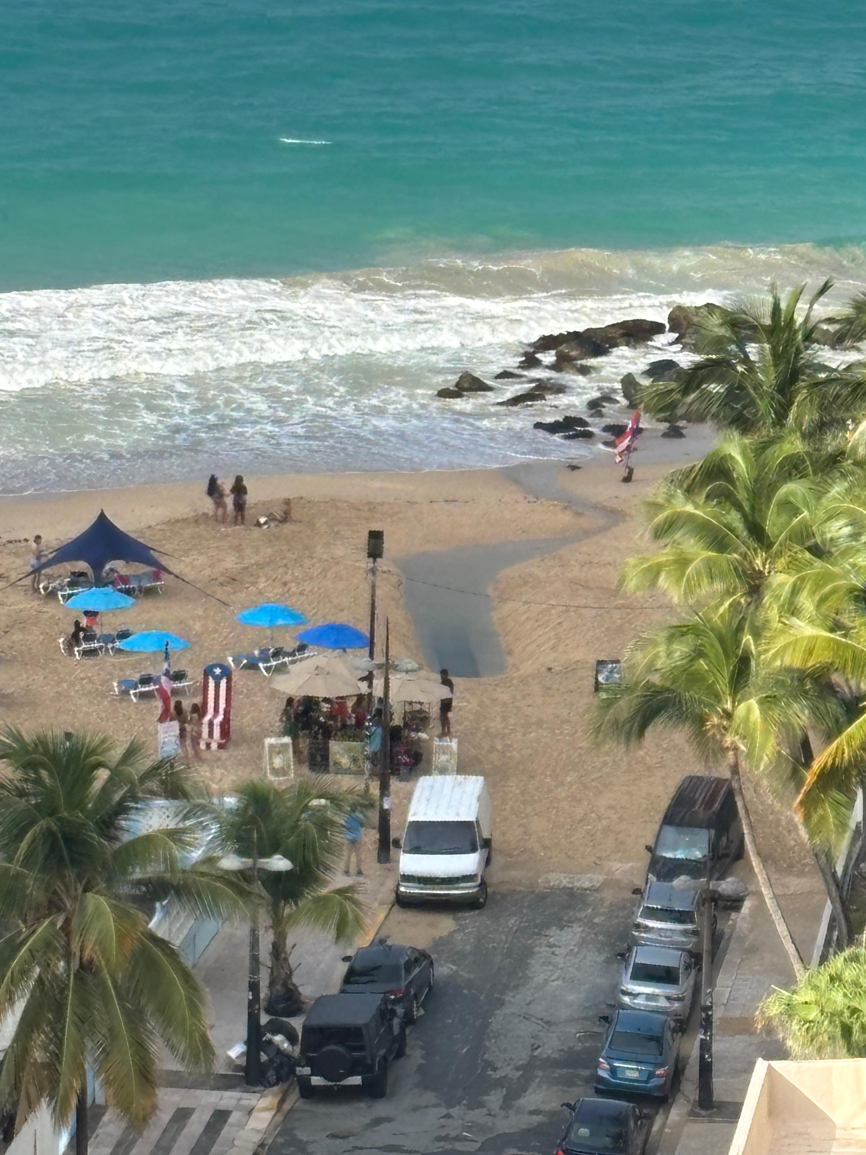 Condado beach zoom in. From our room