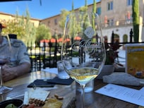 Wine tasting in the piazza