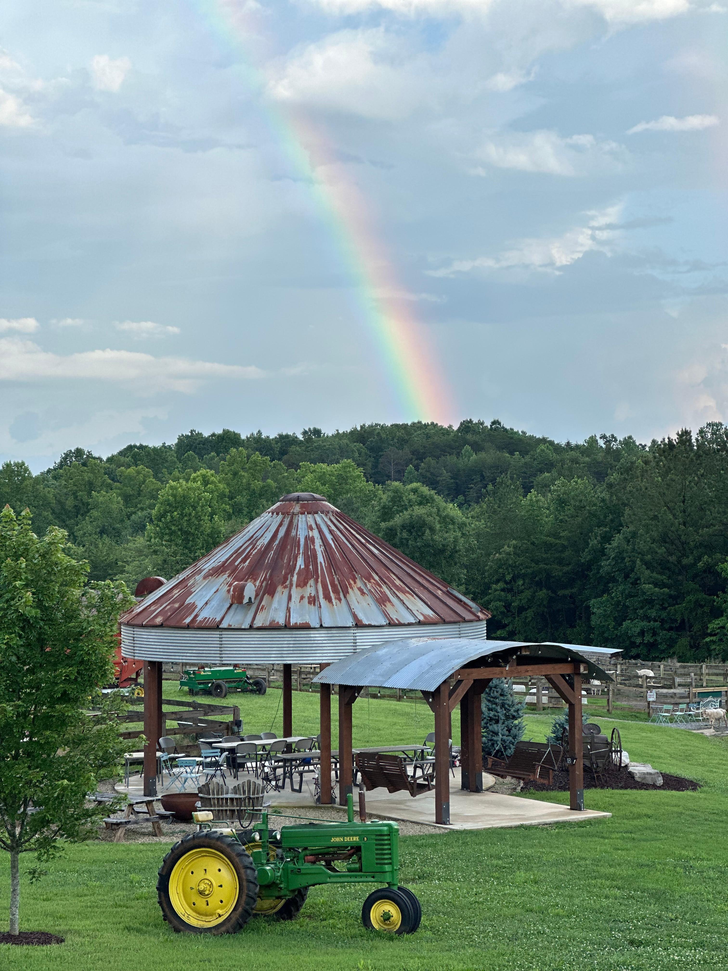Gorgeous rainbow after a refreshing rain
