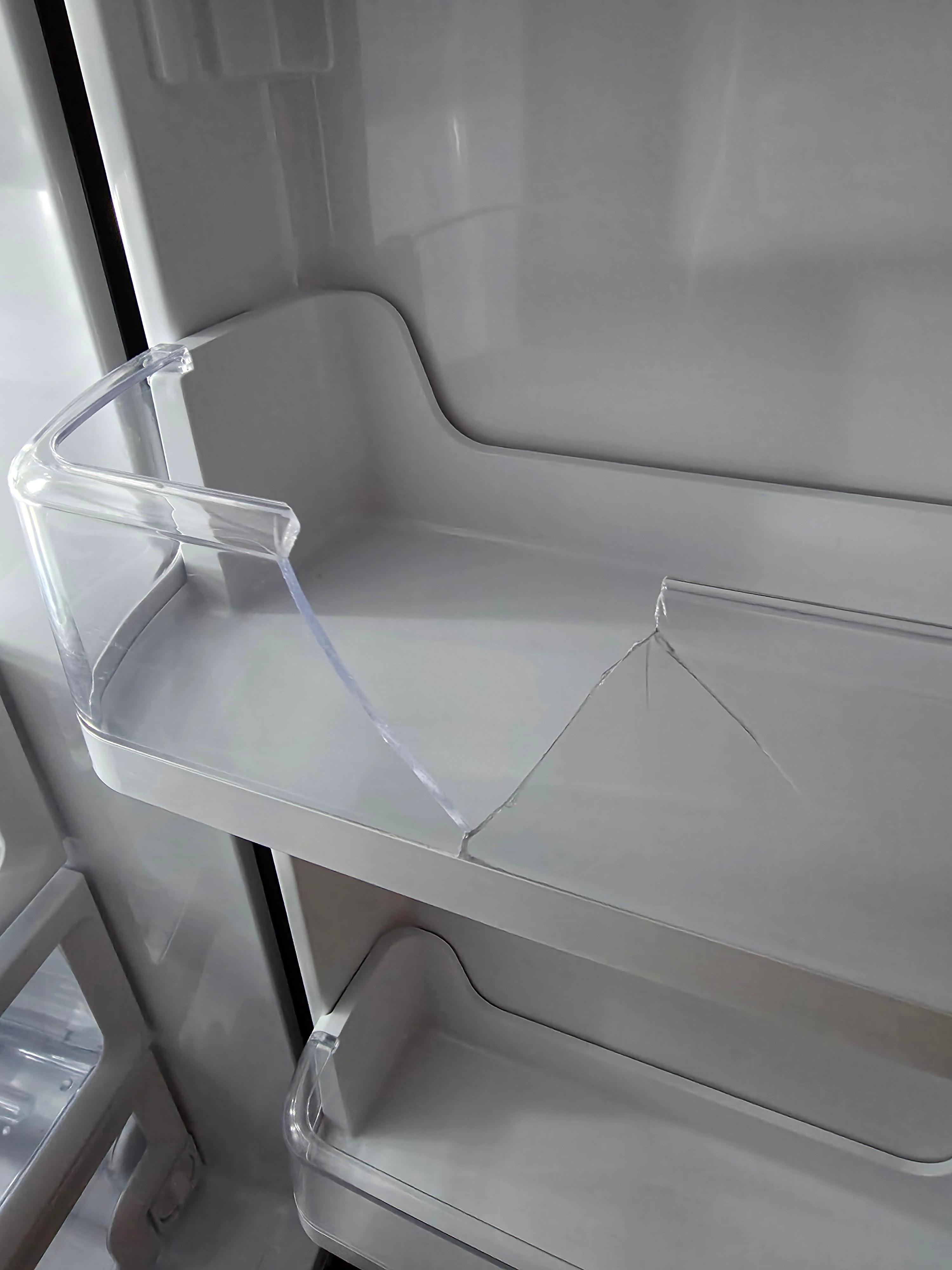 Broken fridge door tray
