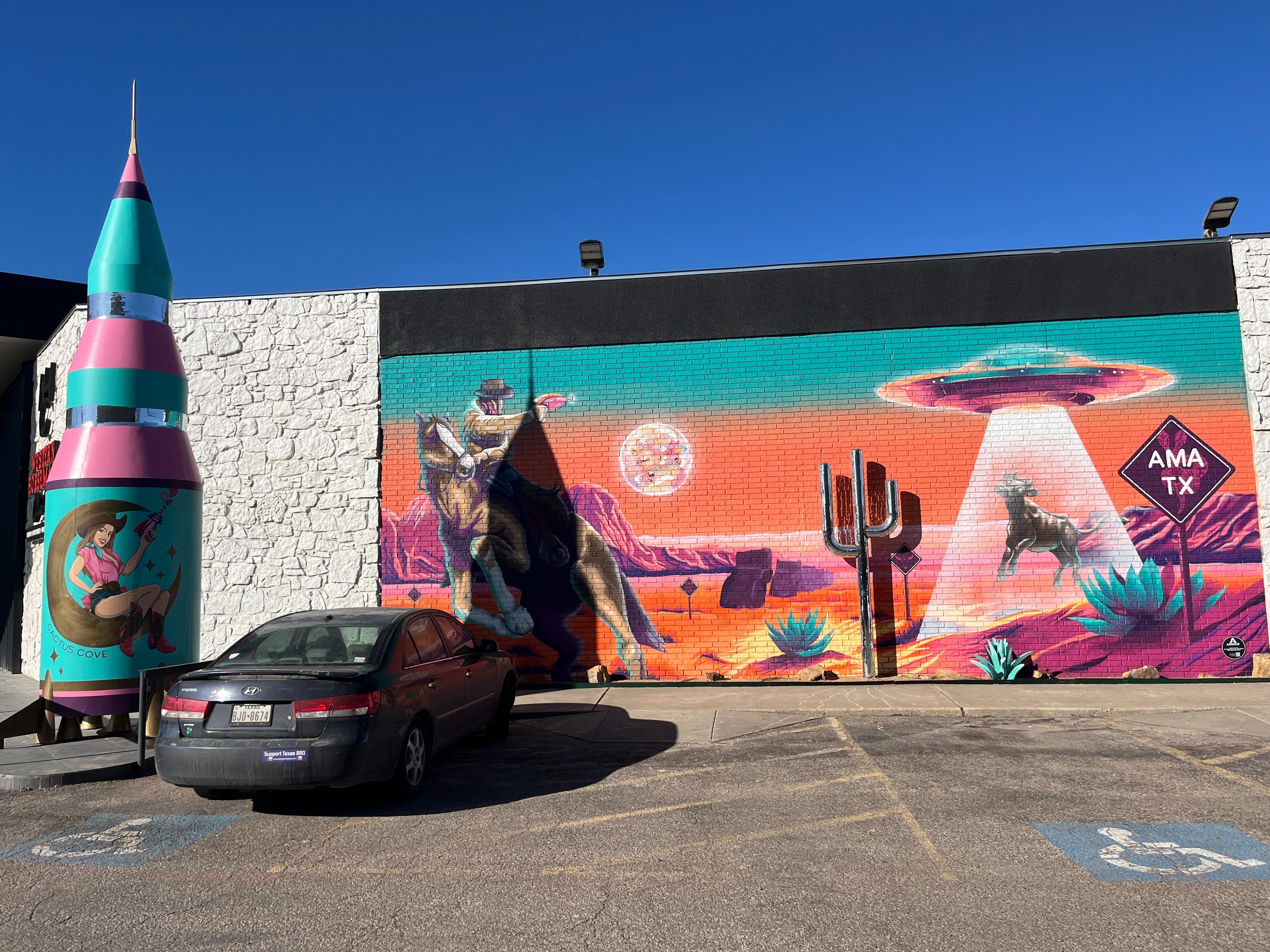 Mural on east (?) wall