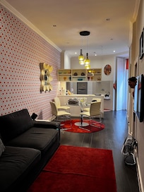 Main living area and kitchen