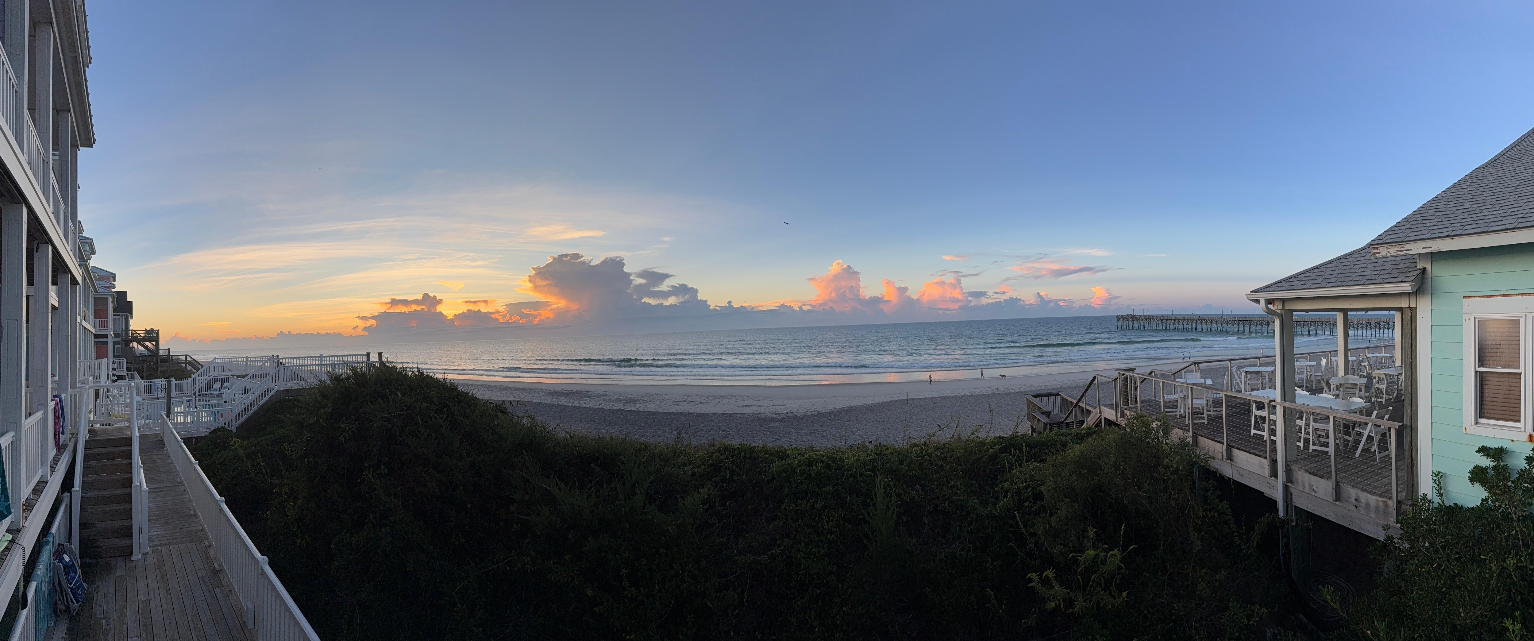 View from second floor ocean view bedroom balcony. 