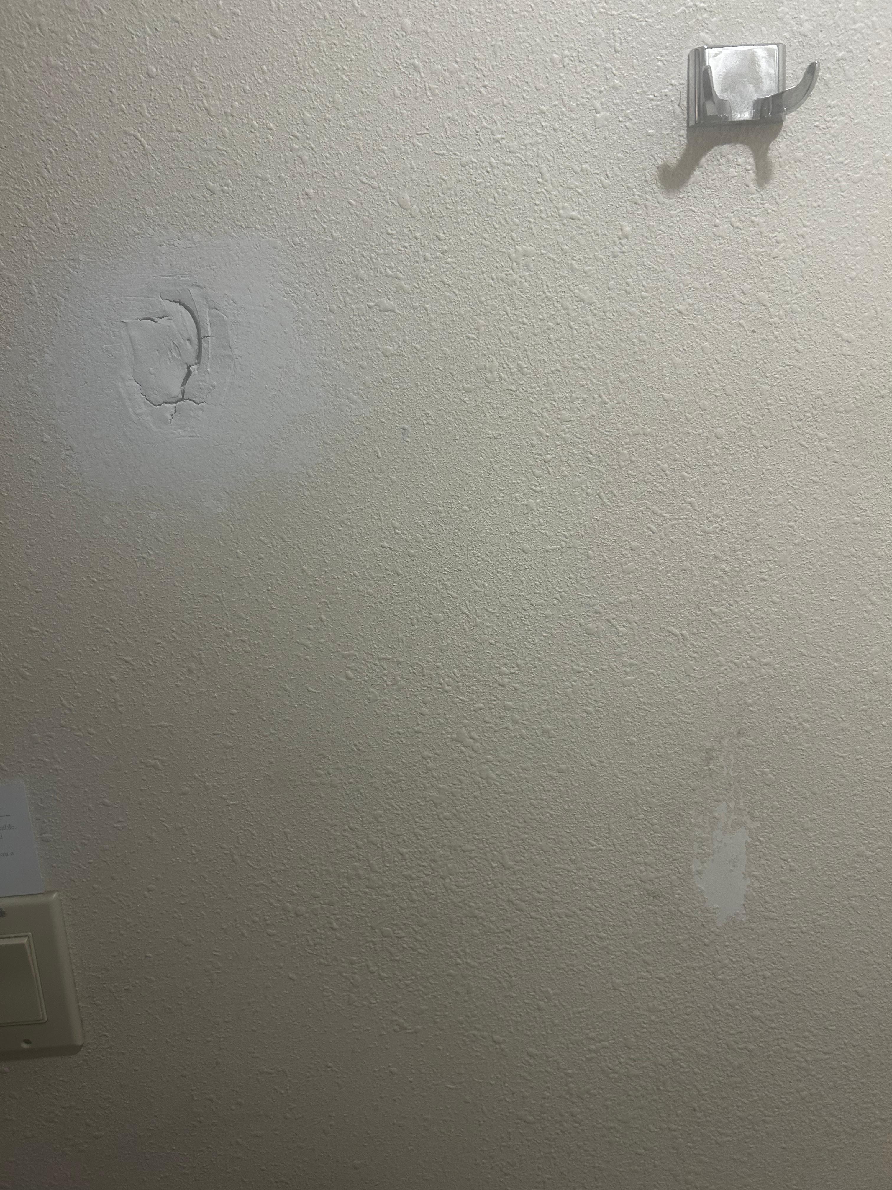 Holes in the walls in the rooms
