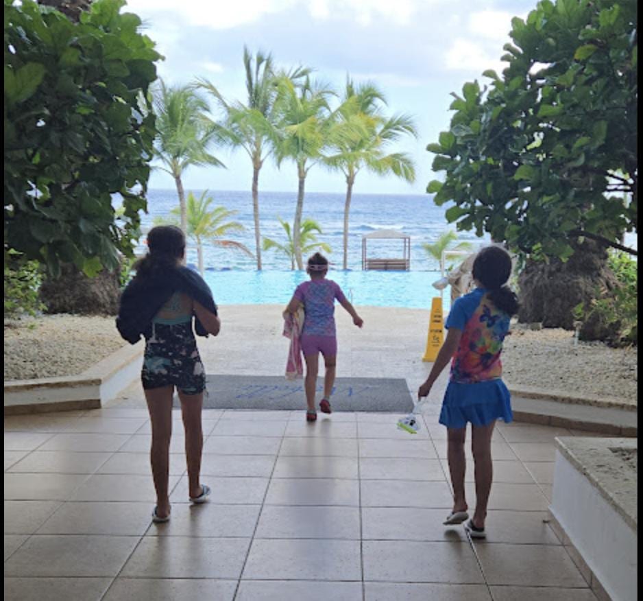 Infinity pool leading to the beach