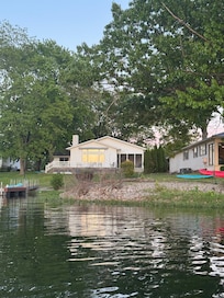 View of the back of the house from the lake.