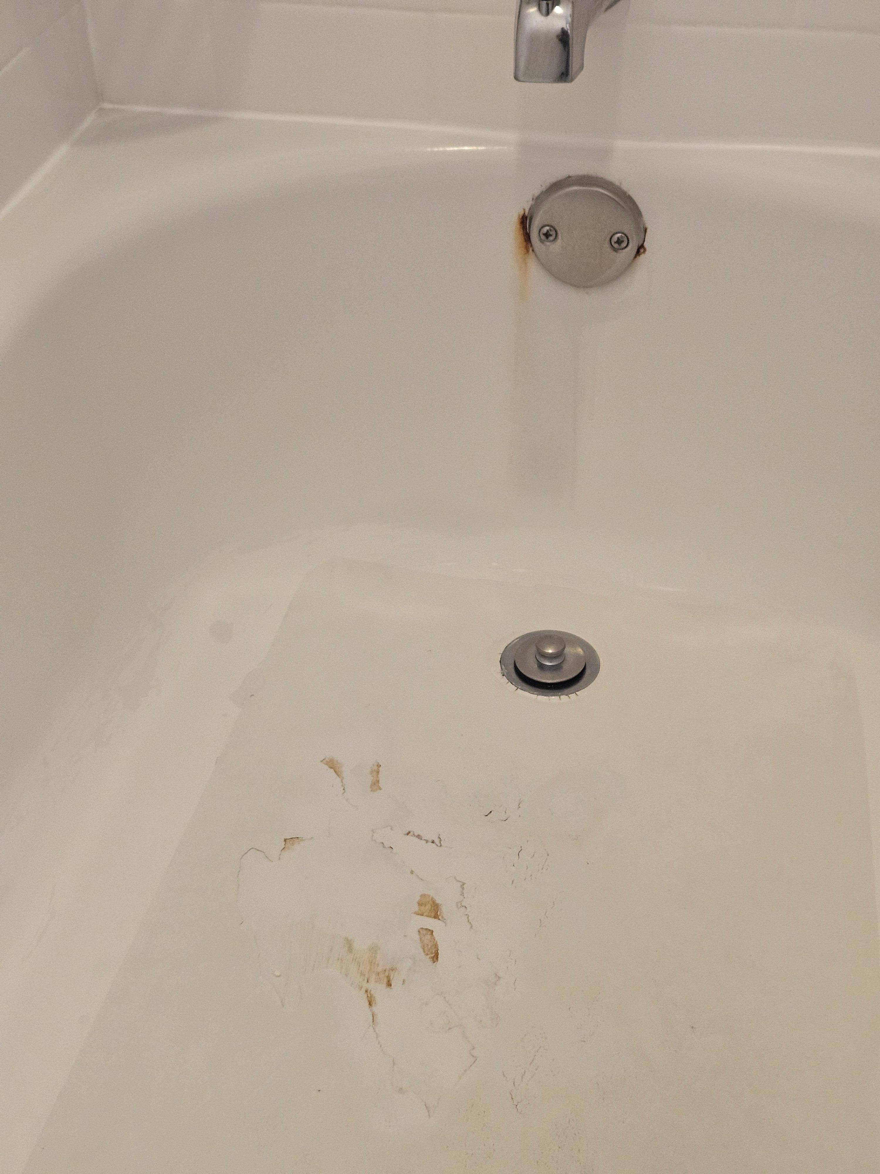 Peeling bath tub