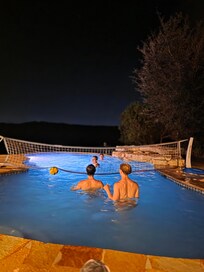 Night swim and volleyball