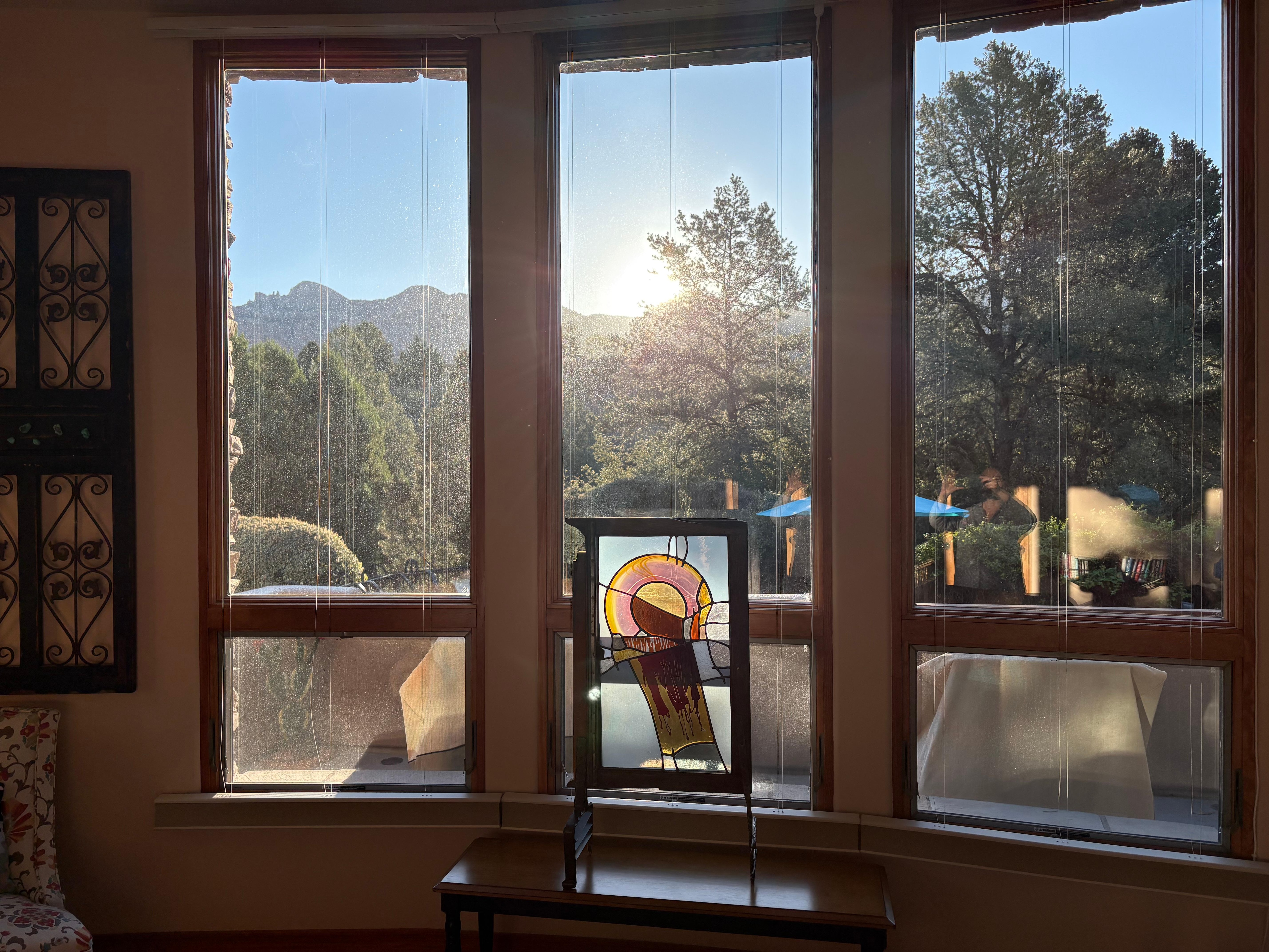 View from Master Bedroom with automated blinds that go up & down 