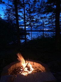 Fire pit at night