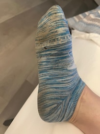 Less than 10 minutes of walking on the floor in socks