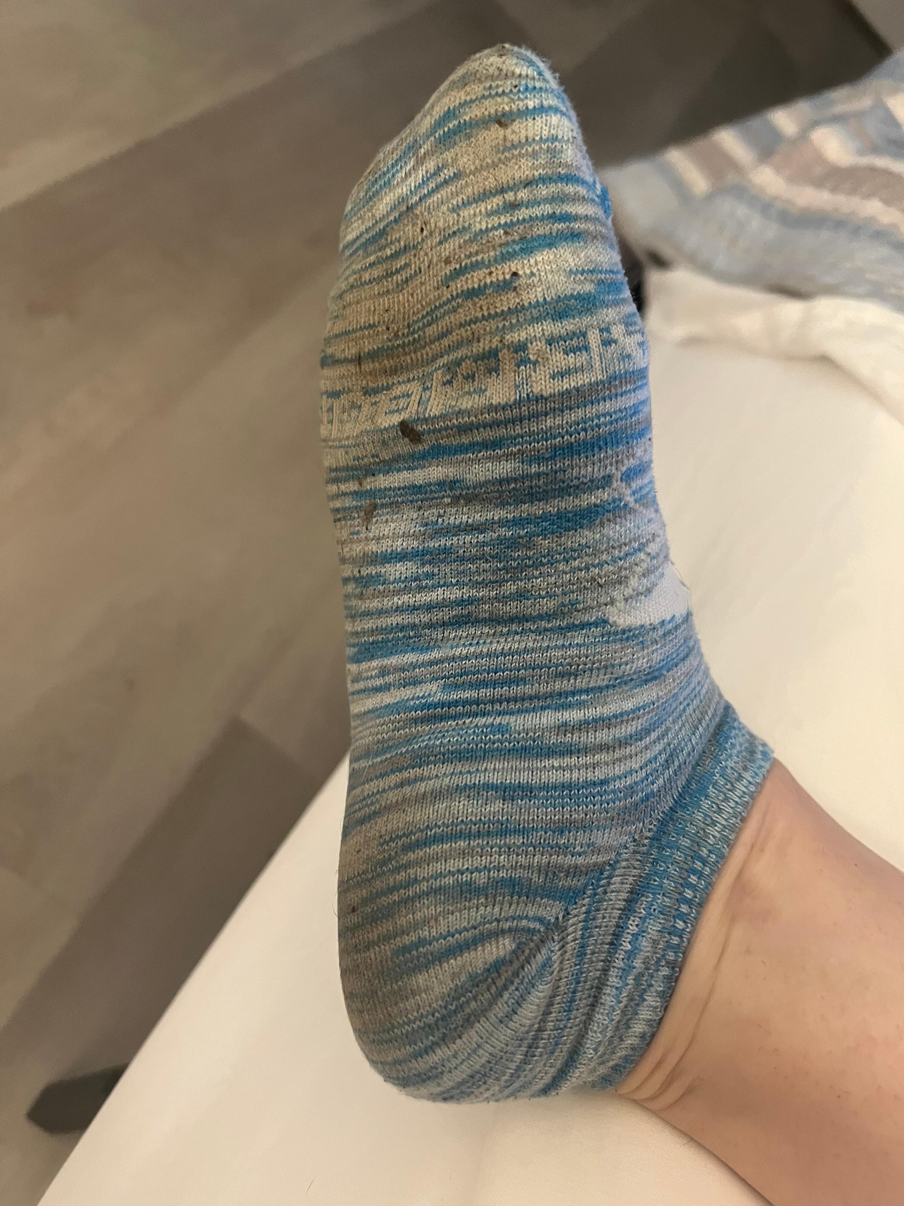 Less than 10 minutes of walking on the floor in socks