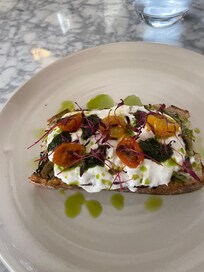 Burrata with pesto and tomato