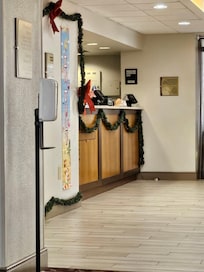 Lobby decor in July