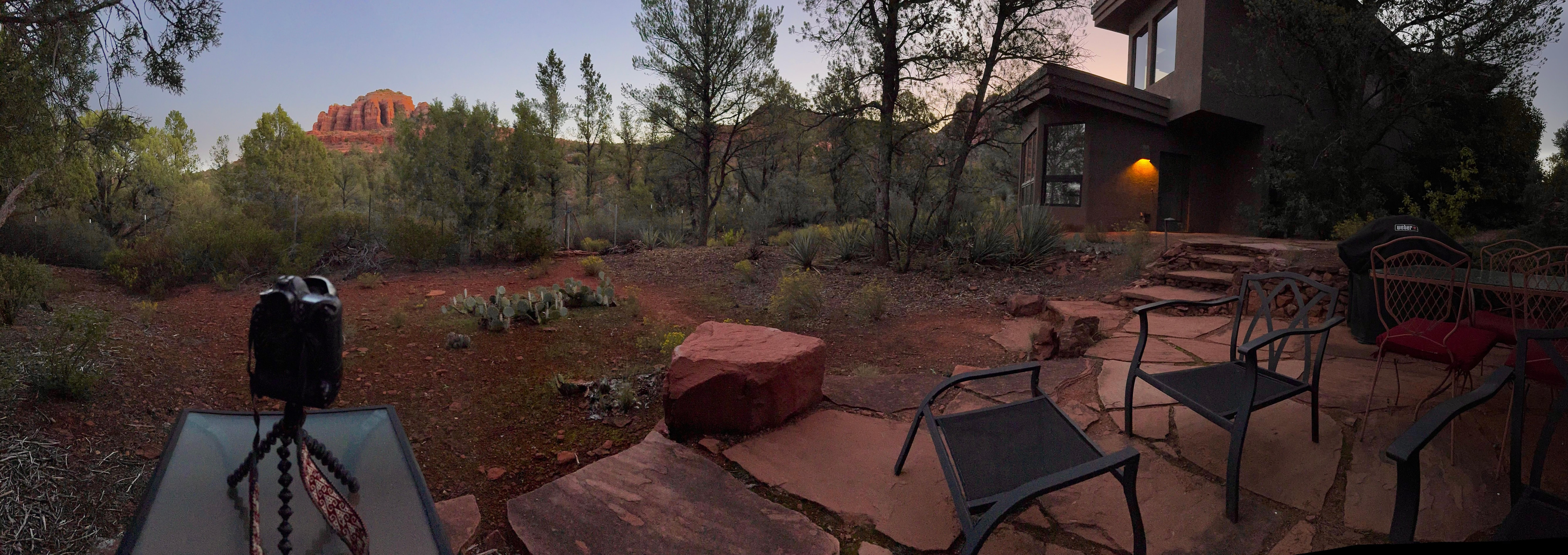 Sunrise photography, view, & edge of accommodations