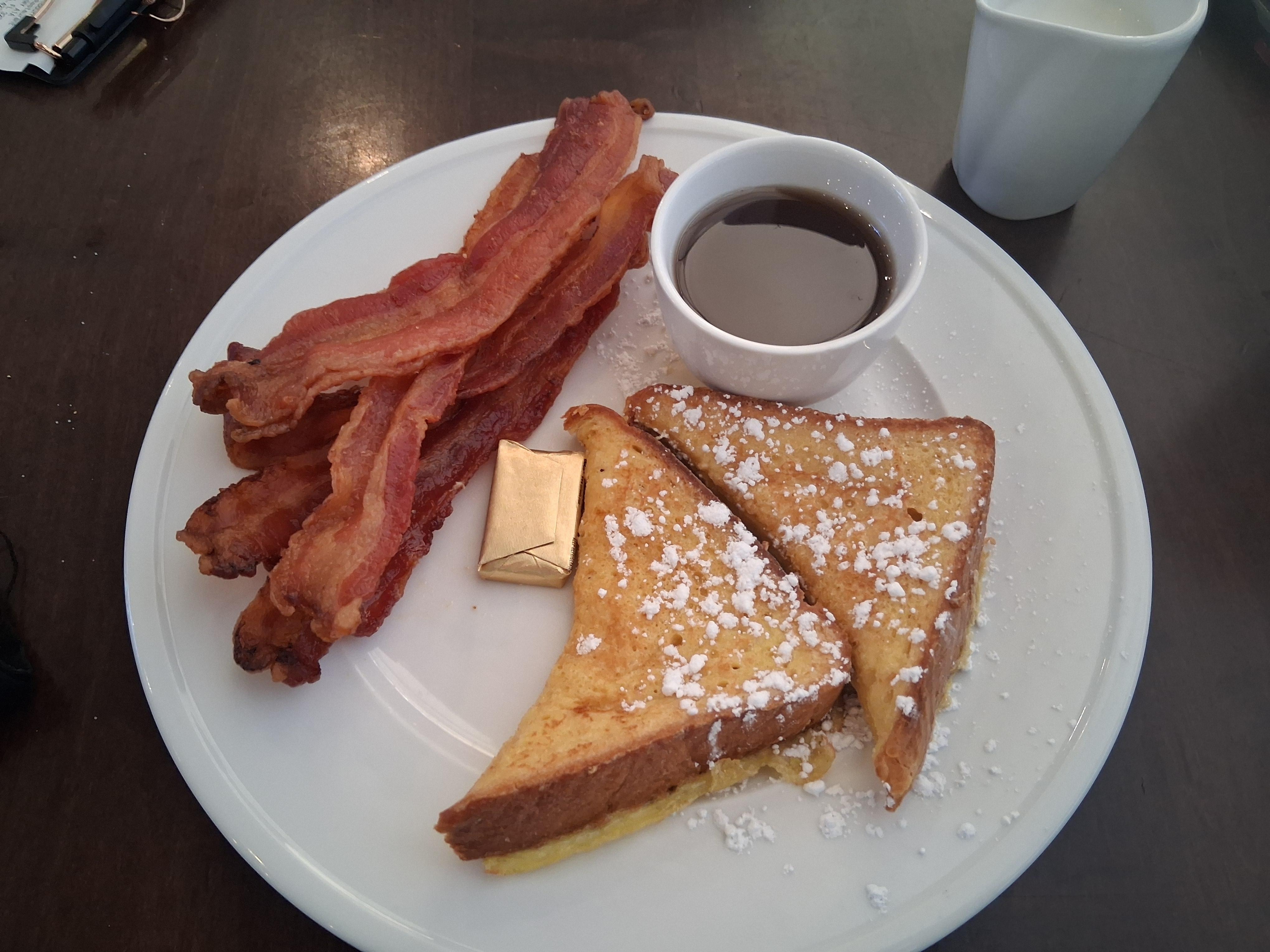 Delicious French toast and Bacon 