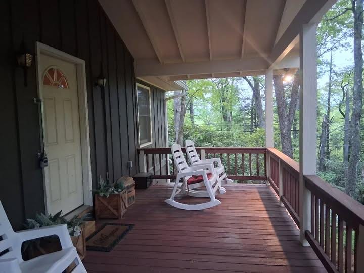 The perfect porch for relaxation.