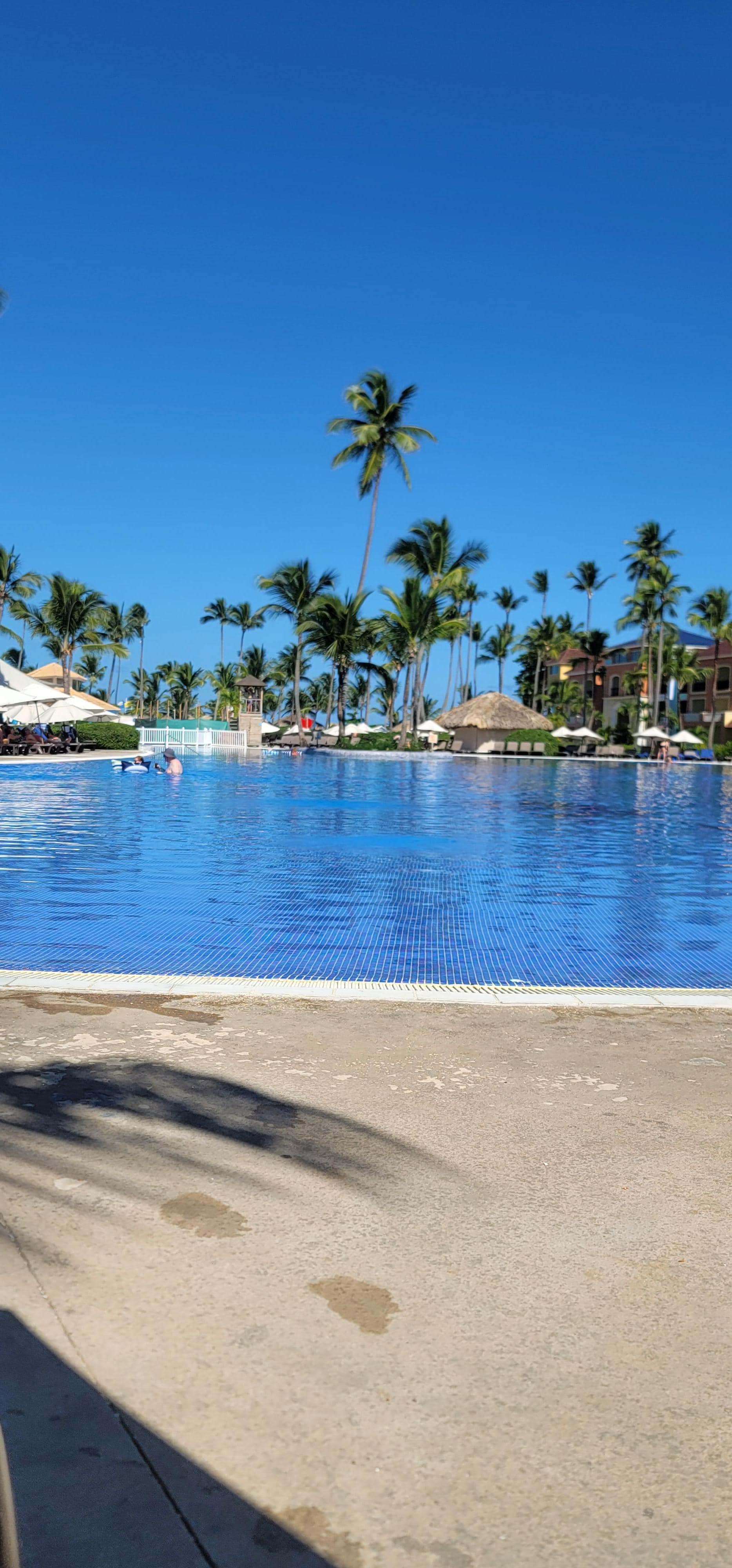 Pool area with swim up bar