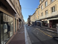 View of street from in front of flat.
