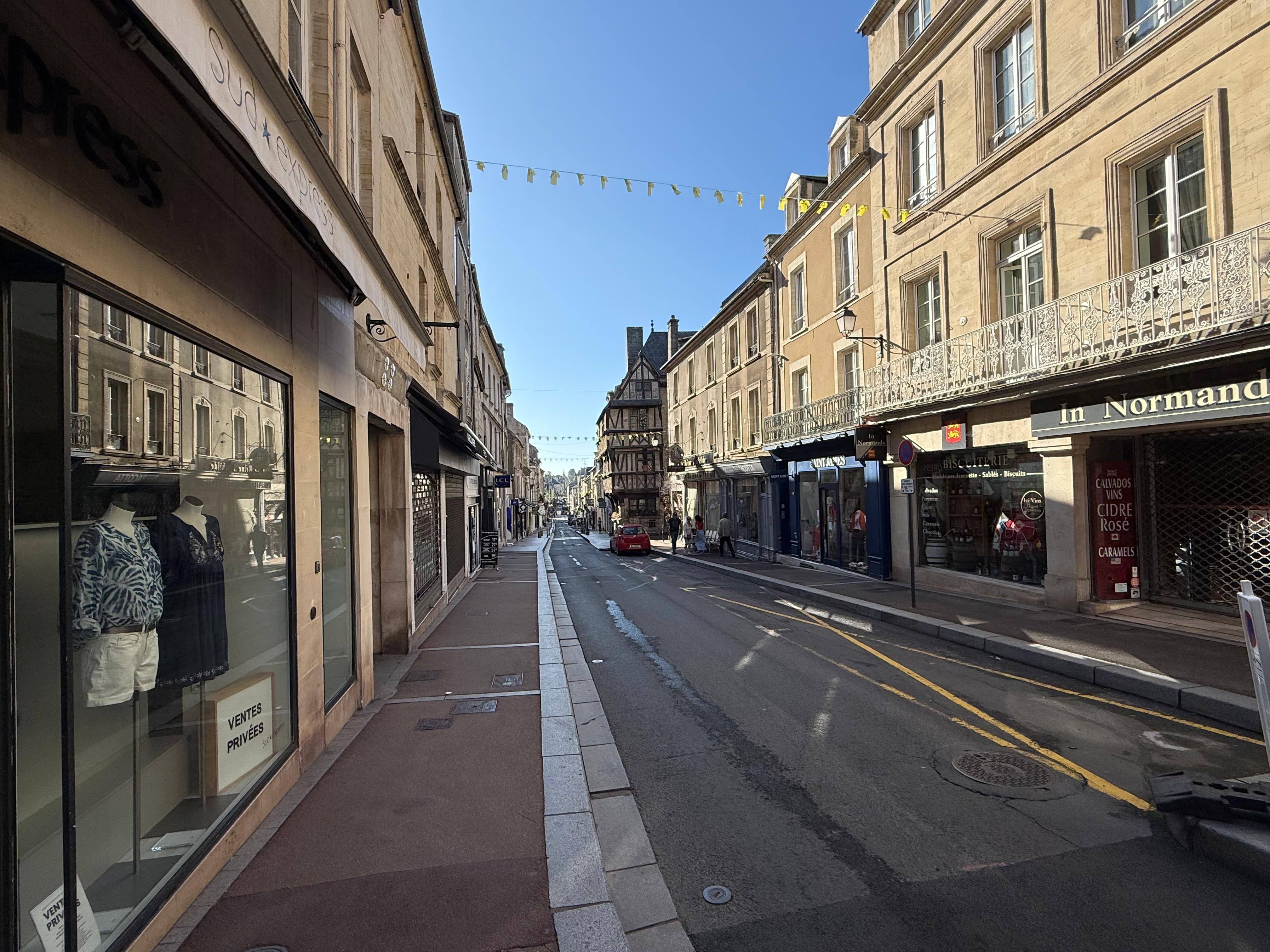 View of street from in front of flat.