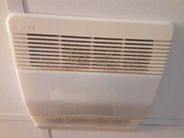 Filthy exhust vent in bathroom