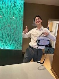 Staff returning our lost medication bag after holding it for over a month in refridgerator. Thanks all!