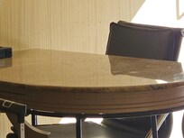 Table was filthy and never wiped off.