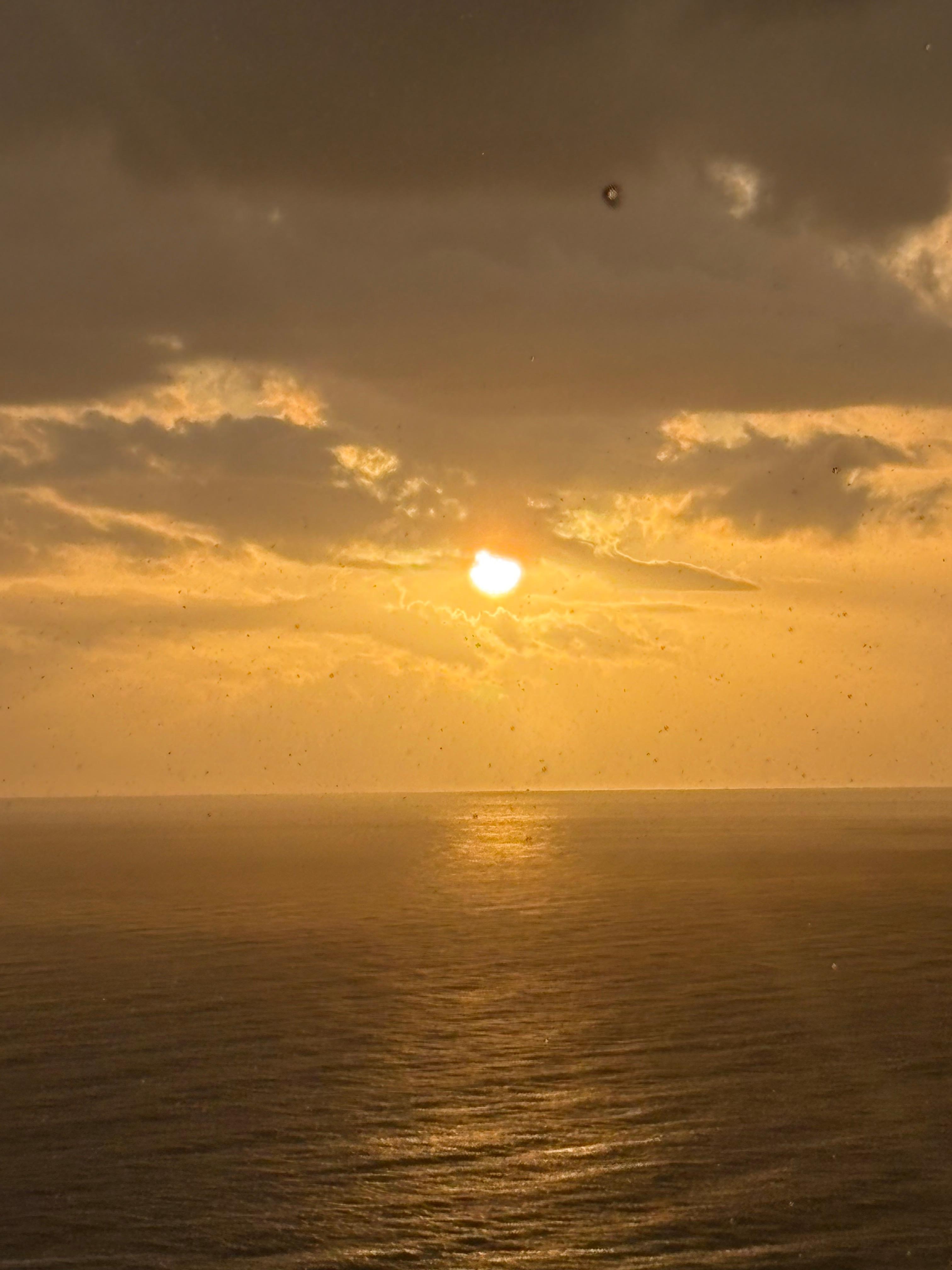 Sunsets are beautiful from the balcony.