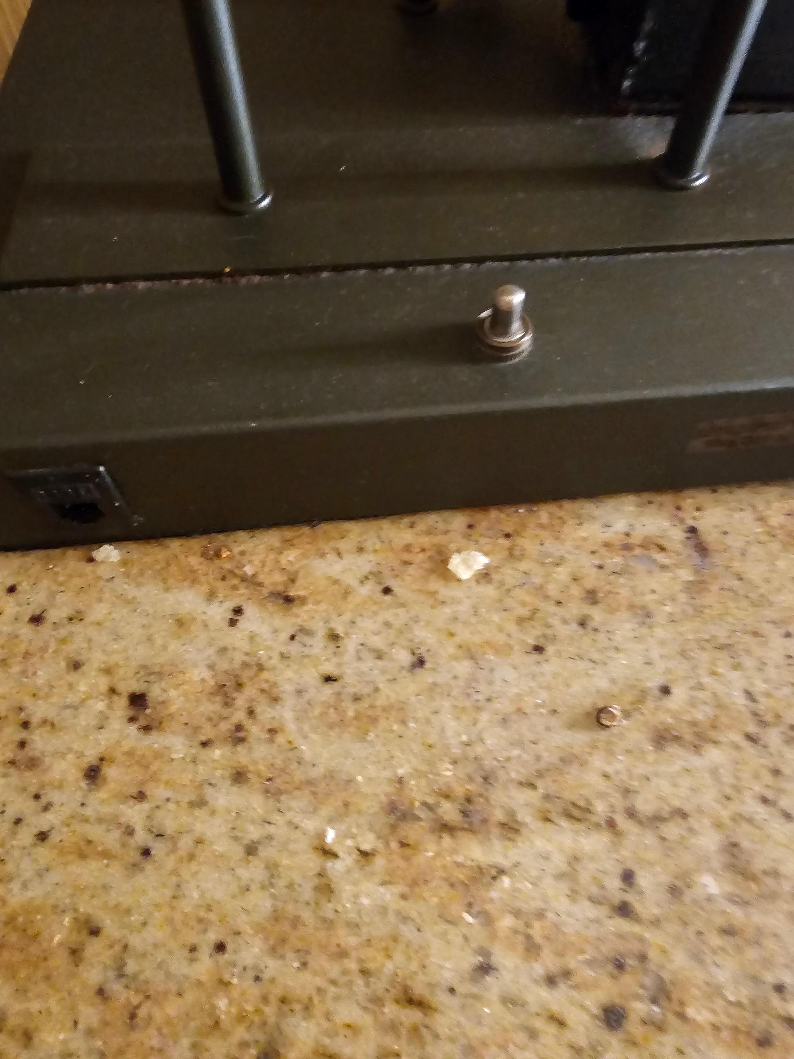 Crumbs left everywhere