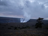 Steam from the volcano