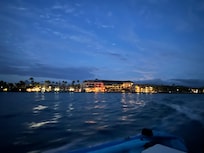 Sunrise shot of hotel from bay of Loreto